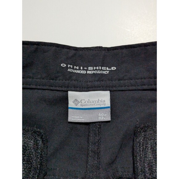COLUMBIA Omni-Shield Advanced Repellency Men's Hiking Pants 40x32 Black - Picture 7 of 12